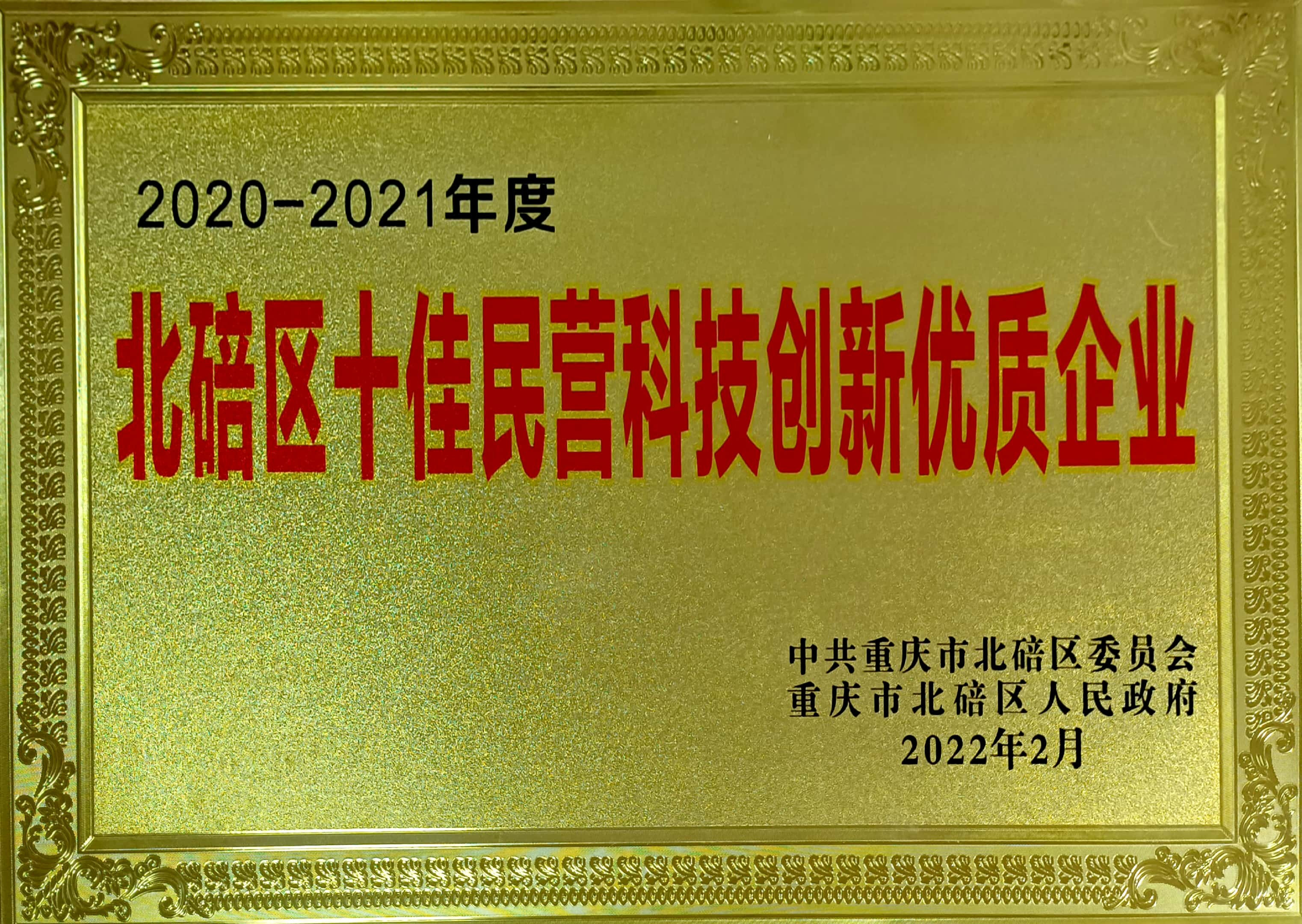 十佳民營科技創(chuàng)新企業(yè)